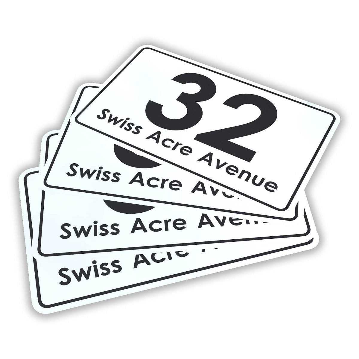 Personalised bin numbers, pack of 4, Bold