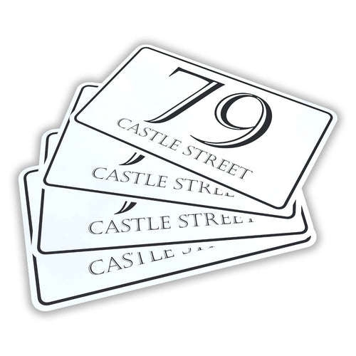 Personalised bin numbers, pack of 4, Elegant