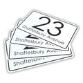 Personalised bin numbers, pack of 4, Modern