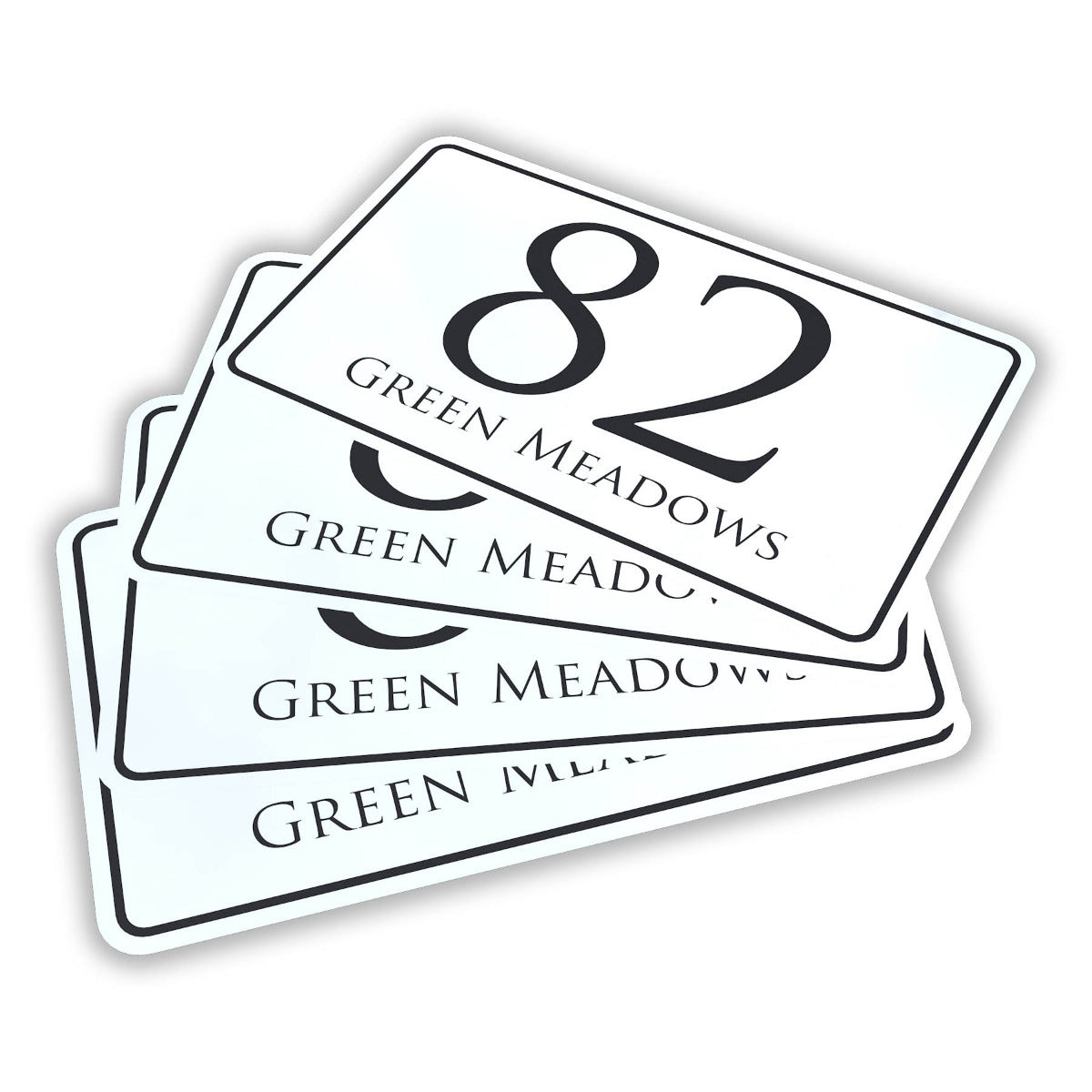 Personalised bin numbers, pack of 4, Classic